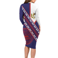 American Samoa Flag Day Family Matching Long Sleeve Bodycon Dress and Hawaiian Shirt Polynesian Tribal Tattoo Eagle Art