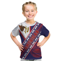 American Samoa Flag Day Kid T Shirt Polynesian Tribal Tattoo Eagle Art LT19 Navy - Polynesian Pride