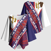American Samoa Flag Day Kimono Sleeve Blouse Polynesian Tribal Tattoo Eagle Art LT19 - Polynesian Pride