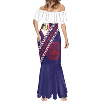 American Samoa Flag Day Mermaid Dress Polynesian Tribal Tattoo Eagle Art LT19 - Polynesian Pride