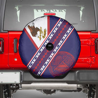 American Samoa Flag Day Spare Tire Cover Polynesian Tribal Tattoo Eagle Art LT19 - Polynesian Pride