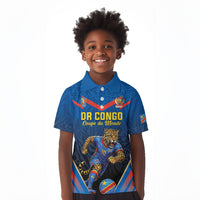 Custom World Football 2026 DR Congo Kid Polo Shirt Les Leopards Coupe du Monde Glory
