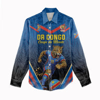 Custom World Football 2026 DR Congo Women Casual Shirt Les Leopards Coupe du Monde Glory