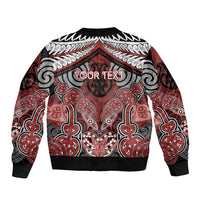 Aotearoa Iwi Ngapuhi Personalised Bomber Jacket Maori Kowhaiwhai Pattern