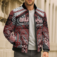 Aotearoa Iwi Ngapuhi Personalised Bomber Puffer Jacket Maori Kowhaiwhai Pattern
