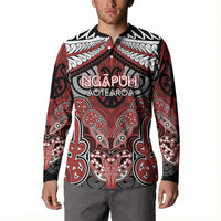 Aotearoa Iwi Ngapuhi Personalised Button Sweatshirt Maori Kowhaiwhai Pattern