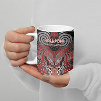 Aotearoa Iwi Ngapuhi Personalised Ceramic Mug Maori Kowhaiwhai Pattern