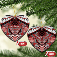 Aotearoa Iwi Ngapuhi Personalised Ceramic Ornament Maori Kowhaiwhai Pattern