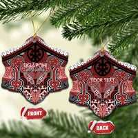 Aotearoa Iwi Ngapuhi Personalised Ceramic Ornament Maori Kowhaiwhai Pattern