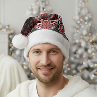 Aotearoa Iwi Ngapuhi Personalised Christmas Santa Hat Maori Kowhaiwhai Pattern