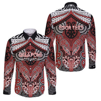 Aotearoa Iwi Ngapuhi Personalised Family Matching Long Sleeve Bodycon Dress and Hawaiian Shirt Maori Kowhaiwhai Pattern
