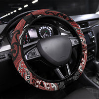 Aotearoa Iwi Ngapuhi Steering Wheel Cover Maori Kowhaiwhai Pattern