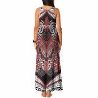 Aotearoa Iwi Ngapuhi Personalised Tank Maxi Dress Maori Kowhaiwhai Pattern