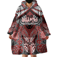 Aotearoa Iwi Ngapuhi Personalised Wearable Blanket Hoodie Maori Kowhaiwhai Pattern