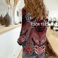 Aotearoa Iwi Ngapuhi Personalised Women Casual Shirt Maori Kowhaiwhai Pattern