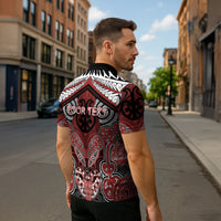 Aotearoa Iwi Ngapuhi Personalised Zipper Polo Shirt Maori Kowhaiwhai Pattern