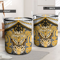 Aotearoa Iwi Ngati Whatua Laundry Basket Maori Kowhaiwhai Pattern