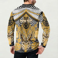 Aotearoa Iwi Ngati Whatua Personalised Button Sweatshirt Maori Kowhaiwhai Pattern