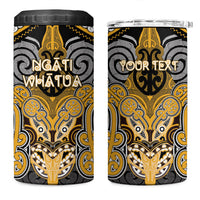 Aotearoa Iwi Ngati Whatua Personalised 4 in 1 Can Cooler Tumbler Maori Kowhaiwhai Pattern