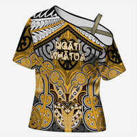 Aotearoa Iwi Ngati Whatua Personalised Cross Shoulder Shirt Maori Kowhaiwhai Pattern