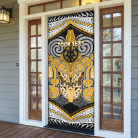 Aotearoa Iwi Ngati Whatua Personalised Door Cover Maori Kowhaiwhai Pattern