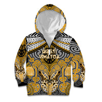 Aotearoa Iwi Ngati Whatua Personalised Kid Hoodie Maori Kowhaiwhai Pattern