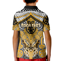 Aotearoa Iwi Ngati Whatua Personalised Kid Polo Shirt Maori Kowhaiwhai Pattern
