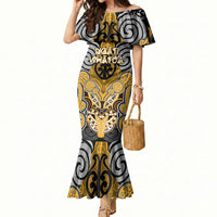 Aotearoa Iwi Ngati Whatua Personalised Mermaid Dress Maori Kowhaiwhai Pattern