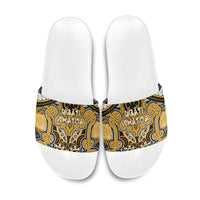 Aotearoa Iwi Ngati Whatua Slide Sandals Maori Kowhaiwhai Pattern