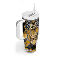 Aotearoa Iwi Ngati Whatua Personalised Tumbler With Handle Maori Kowhaiwhai Pattern