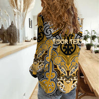 Aotearoa Iwi Ngati Whatua Personalised Women Casual Shirt Maori Kowhaiwhai Pattern