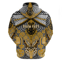 Aotearoa Iwi Ngati Whatua Personalised Zip Hoodie Maori Kowhaiwhai Pattern