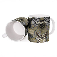 Aotearoa Iwi Waikato Tainui Personalised Ceramic Mug Maori Kowhaiwhai Pattern