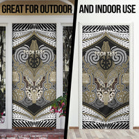 Aotearoa Iwi Waikato Tainui Personalised Door Cover Maori Kowhaiwhai Pattern