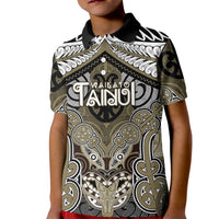Aotearoa Iwi Waikato Tainui Personalised Kid Polo Shirt Maori Kowhaiwhai Pattern