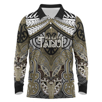 Aotearoa Iwi Waikato Tainui Personalised Long Sleeve Polo Shirt Maori Kowhaiwhai Pattern