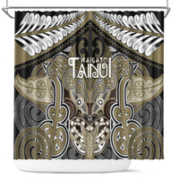 Aotearoa Iwi Waikato Tainui Shower Curtain Maori Kowhaiwhai Pattern