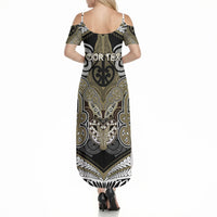 Aotearoa Iwi Waikato Tainui Personalised Summer Maxi Dress Maori Kowhaiwhai Pattern