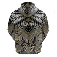 Aotearoa Iwi Waikato Tainui Personalised Zip Hoodie Maori Kowhaiwhai Pattern