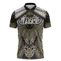 Aotearoa Iwi Waikato Tainui Personalised Zipper Polo Shirt Maori Kowhaiwhai Pattern