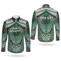 Aotearoa Iwi Ngati Maniapoto Personalised Couples Matching Tank Maxi Dress and Long Sleeve Button Shirt Maori Kowhaiwhai Pattern
