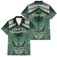 Aotearoa Iwi Ngati Maniapoto Personalised Family Matching Off Shoulder Maxi Dress and Hawaiian Shirt Maori Kowhaiwhai Pattern