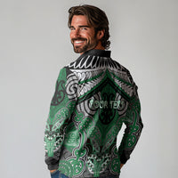 Aotearoa Iwi Ngati Maniapoto Personalised Long Sleeve Polo Shirt Maori Kowhaiwhai Pattern