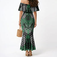 Aotearoa Iwi Ngati Maniapoto Personalised Mermaid Dress Maori Kowhaiwhai Pattern