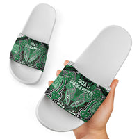 Aotearoa Iwi Ngati Maniapoto Slide Sandals Maori Kowhaiwhai Pattern