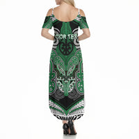 Aotearoa Iwi Ngati Maniapoto Personalised Summer Maxi Dress Maori Kowhaiwhai Pattern