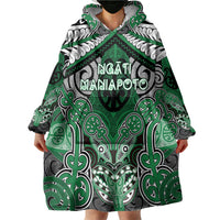 Aotearoa Iwi Ngati Maniapoto Personalised Wearable Blanket Hoodie Maori Kowhaiwhai Pattern