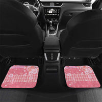 Japanese Geisha Cherry Blossom Car Mats Pink Palaka Hawaii Pattern Fusion Design LT19 Set 2pcs - Back Pink - Polynesian Pride