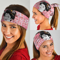 Japanese Geisha Cherry Blossom Neck Gaiter Pink Palaka Hawaii Pattern Fusion Design LT19 - Polynesian Pride