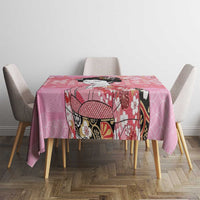 Japanese Geisha Cherry Blossom Tablecloth Pink Palaka Hawaii Pattern Fusion Design LT19 - Polynesian Pride